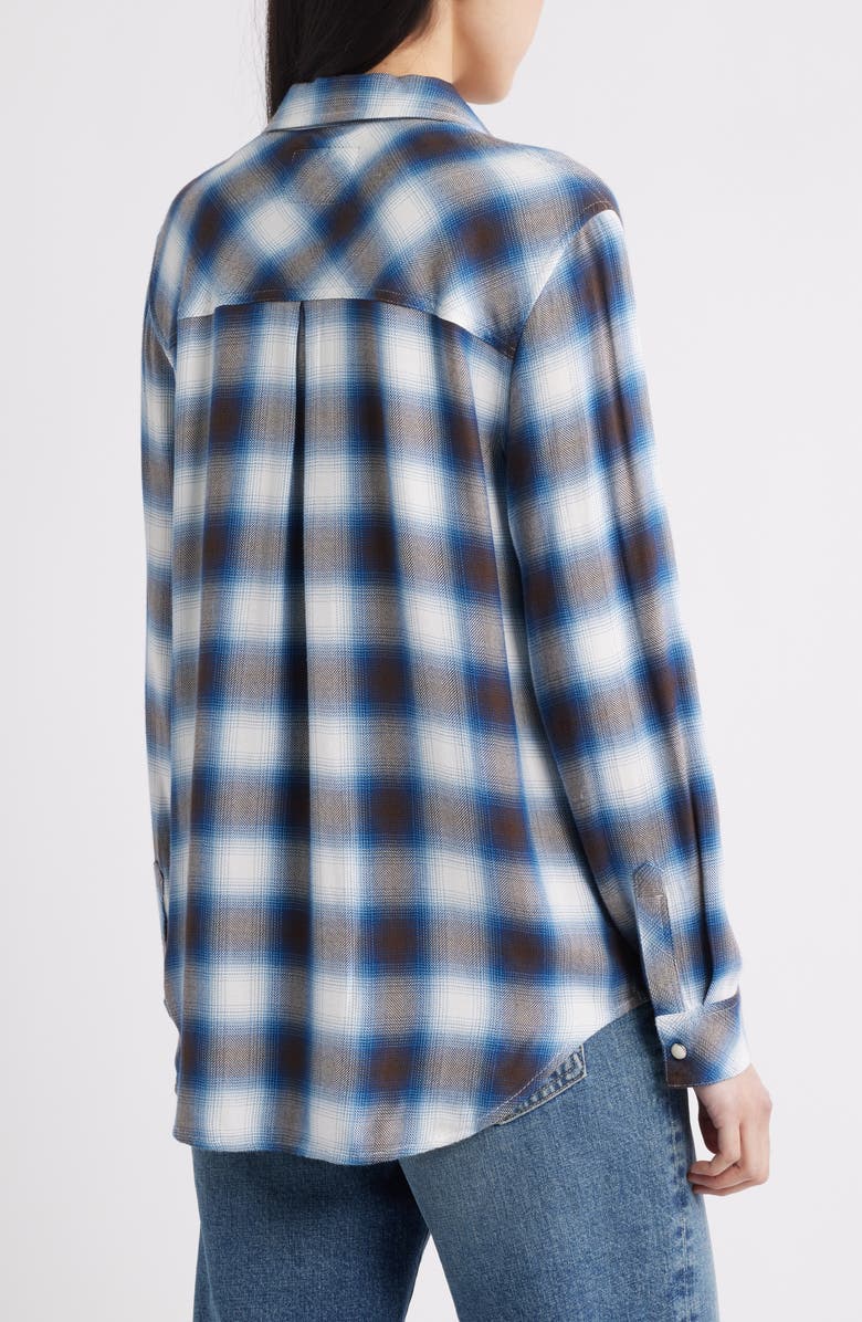 Rails Hunter Plaid Button-Up Shirt, Alternate, color, Cinder Azul Ivory