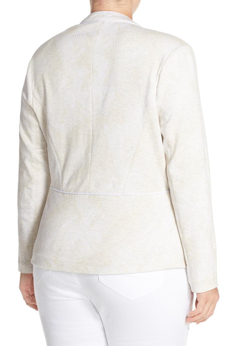 Tart 'Hilary' Open Front Blazer, Alternate, color, H. Oatmeal/ White Worn Stripe