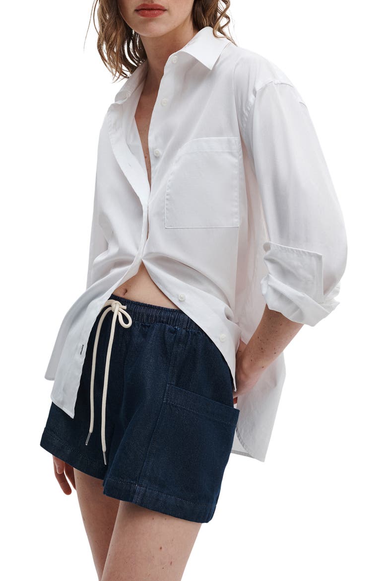 Emery Drawstring Cargo Denim Shorts, Alternate, color, OCEAN RINSE