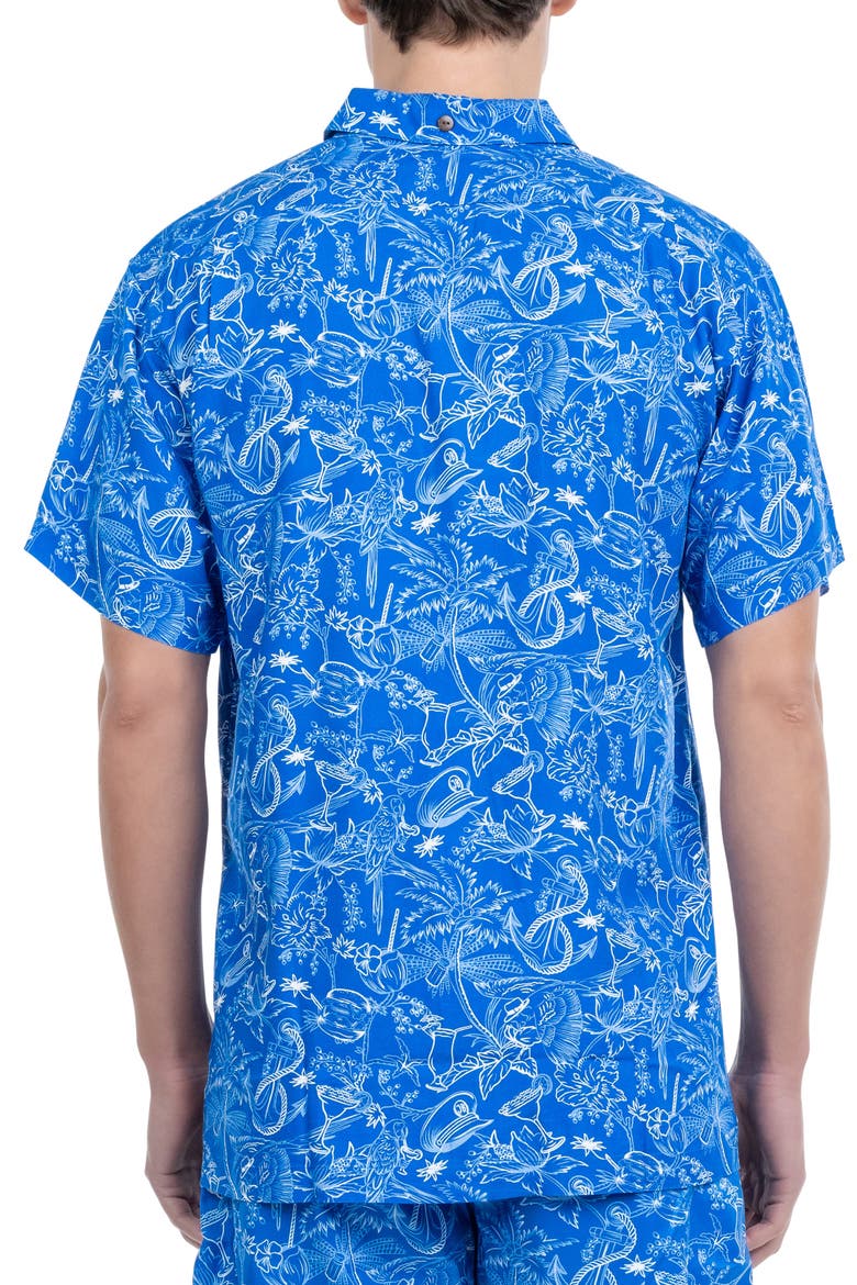 The Margaritaville Ode to Jimmy Short Sleeve Shirt, Main, color, Blue
