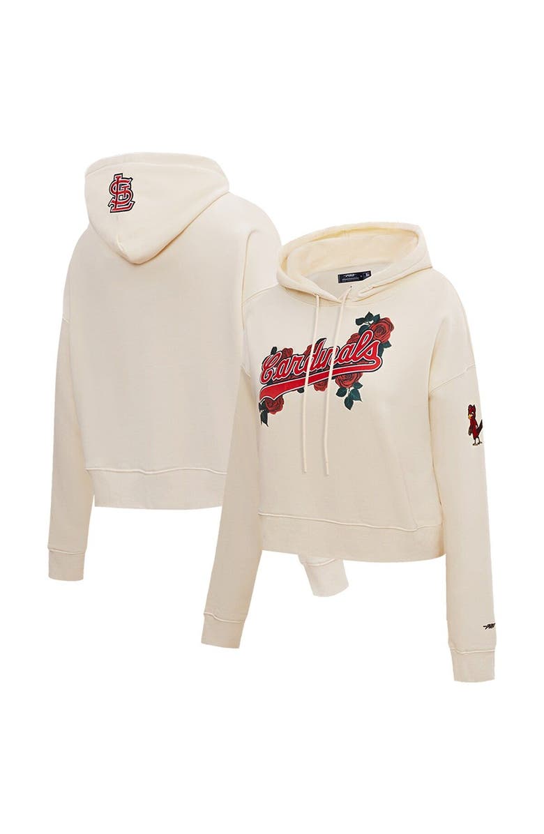 PRO STANDARD Women's Pro Standard Cream St. Louis Cardinals Roses Pullover Hoodie, Main, color, 