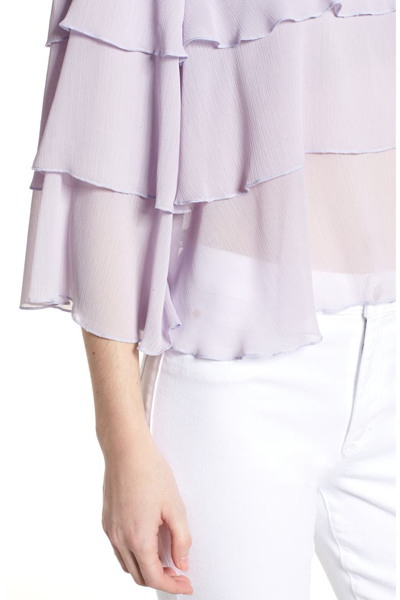 Tiered Ruffle Blouse, Alternate, color, LILAC
