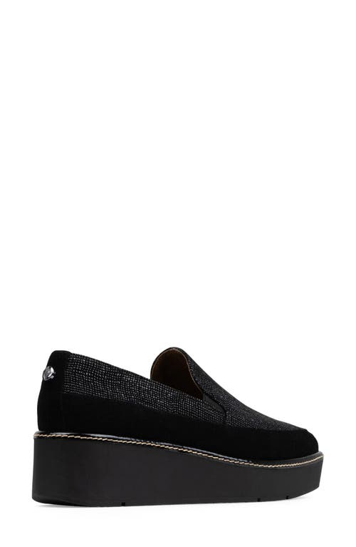 Donald Pliner Wallis Platform Wedge Loafer In Black