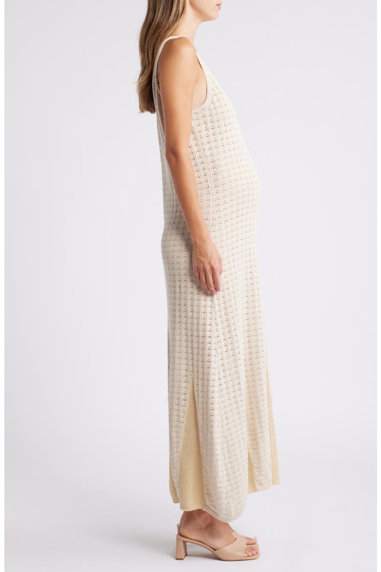 Naomi Pointelle Maxi Dress, Alternate, color, IVORY