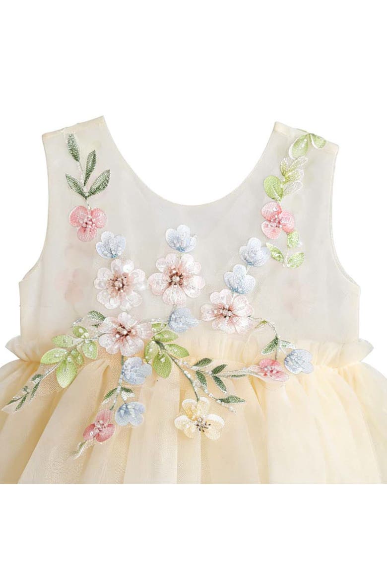 Rosella Floral Tulle Romper, Alternate, color, Beige