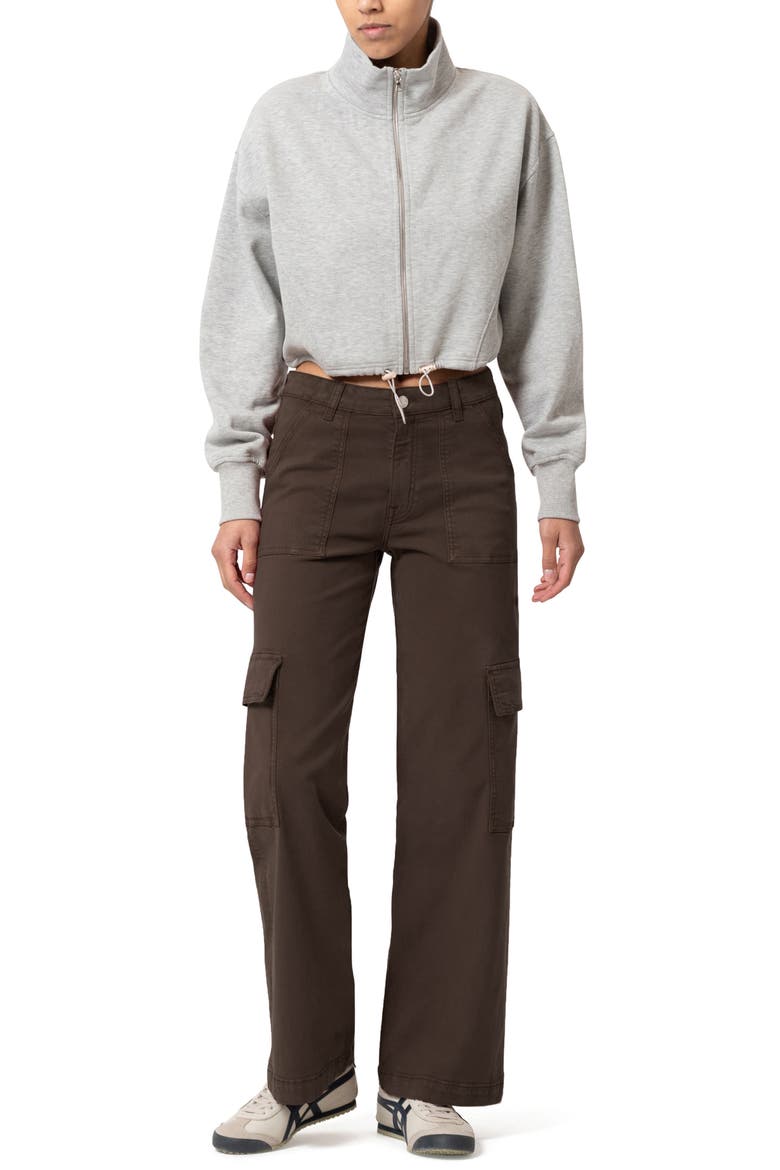 Alva High Waist Straight Leg Cargo Pants, Alternate, color, OAK LUXE TWILL