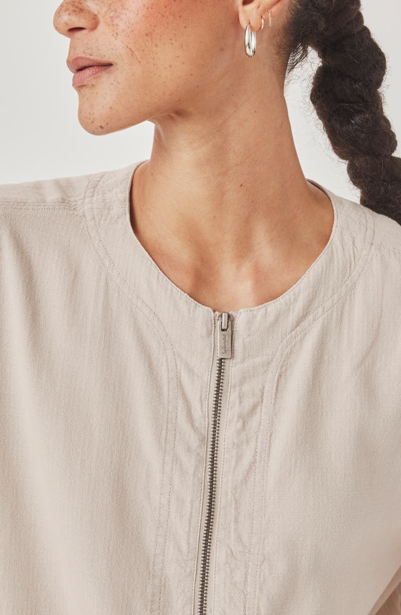 Splendid Clea Bomber Jacket, Alternate, color, Fawn Beige