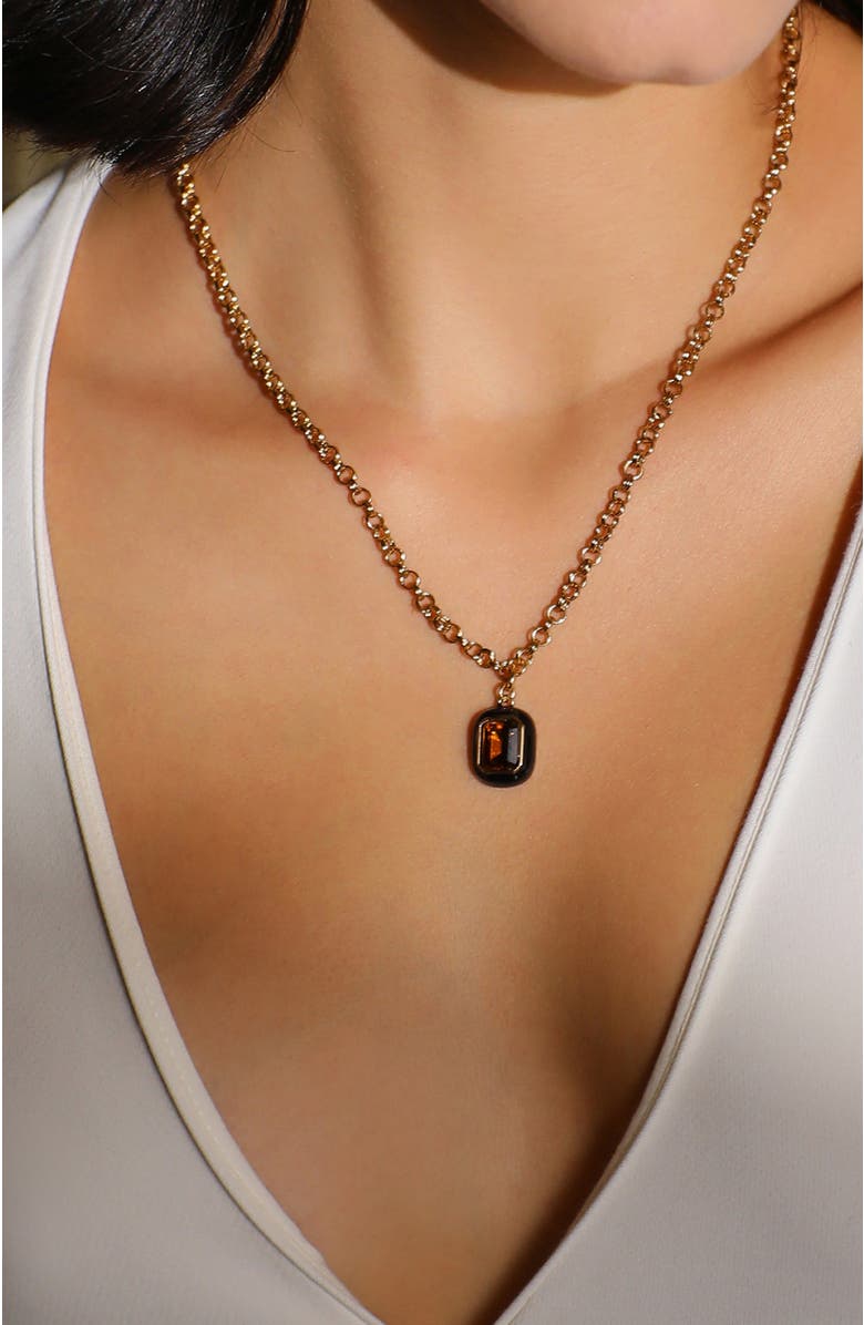 RC RETRO CHIC Roman Night Pendant, Alternate, color, Brown & Gold
