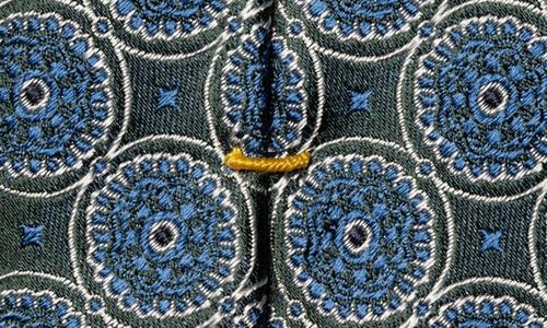 Eton Medallion Silk Tie In Blue