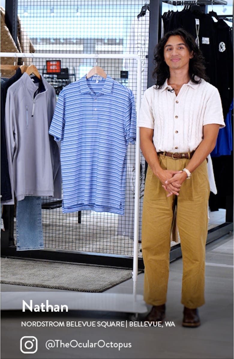 Clifton Stripe Performance Golf Polo, sales video thumbnail