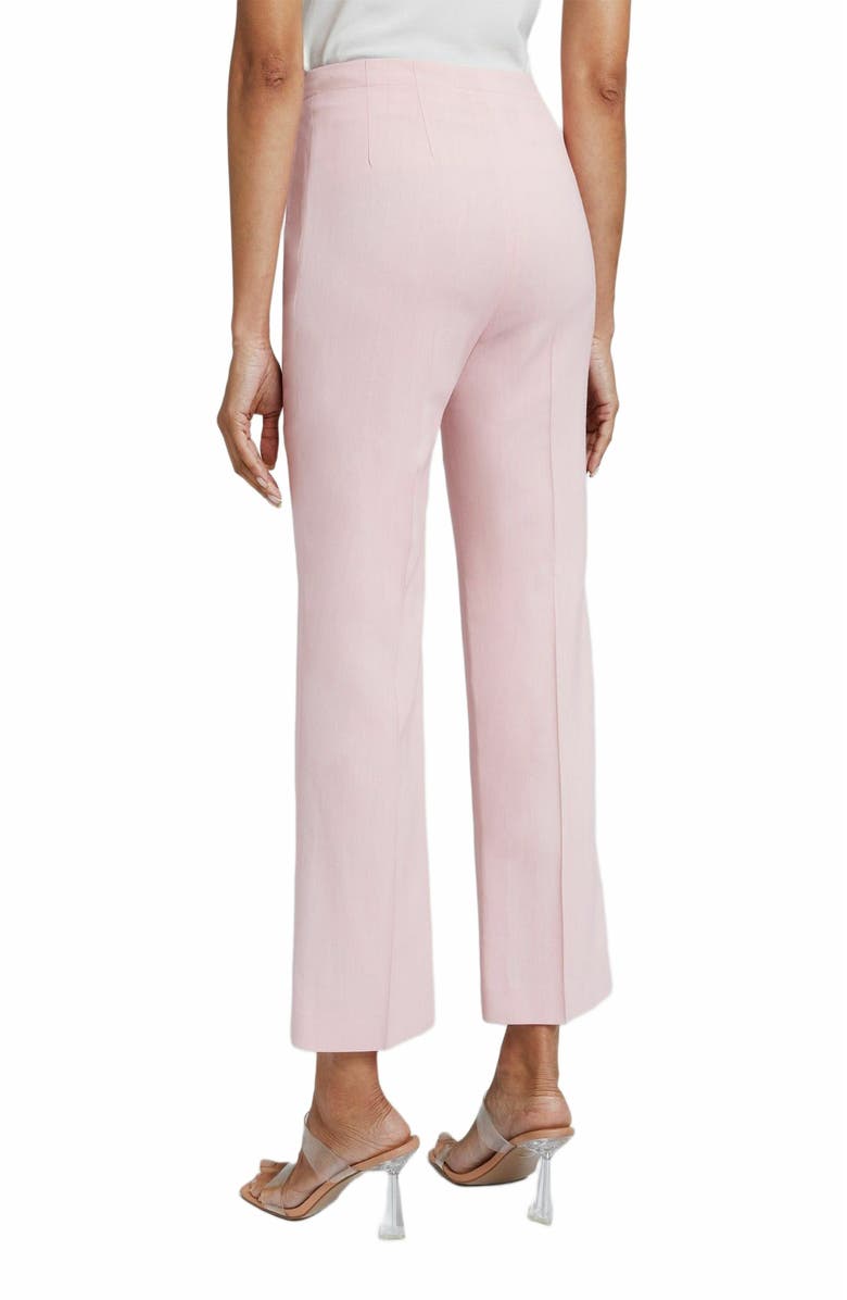 Santorelli ROMA Straight Ankle Length Pant Solid Crepe, Alternate, color, 