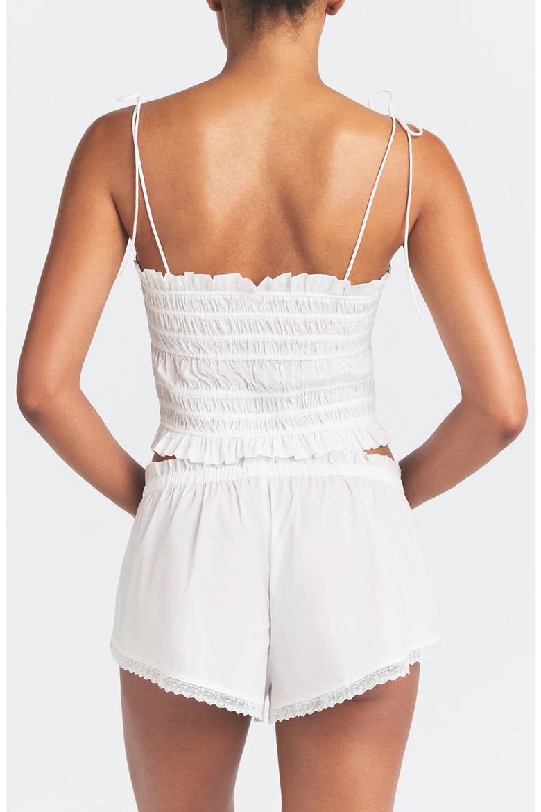 Poplin Apparel Ruffle Camisole, Alternate, color, SNOW