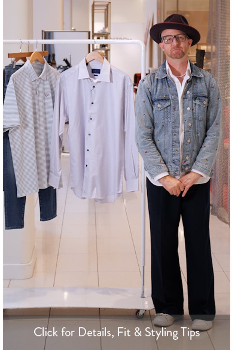 Regular Fit Microcheck Cotton Dobby Dress Shirt video