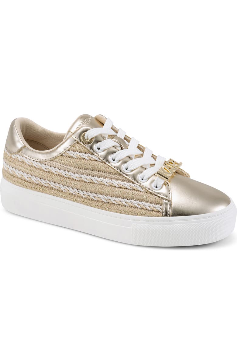 KARL LAGERFELD PARIS Cate Sneaker, Main, color, Natural/ White Gold