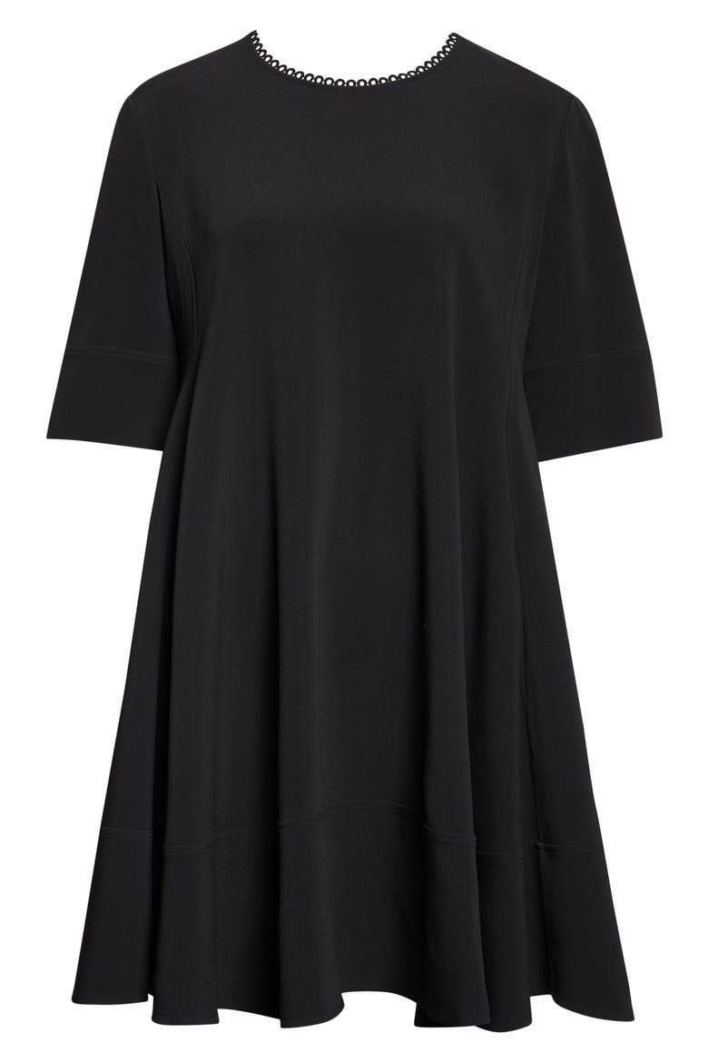 Stretch Crepe Minidress, Alternate, color, BLACK