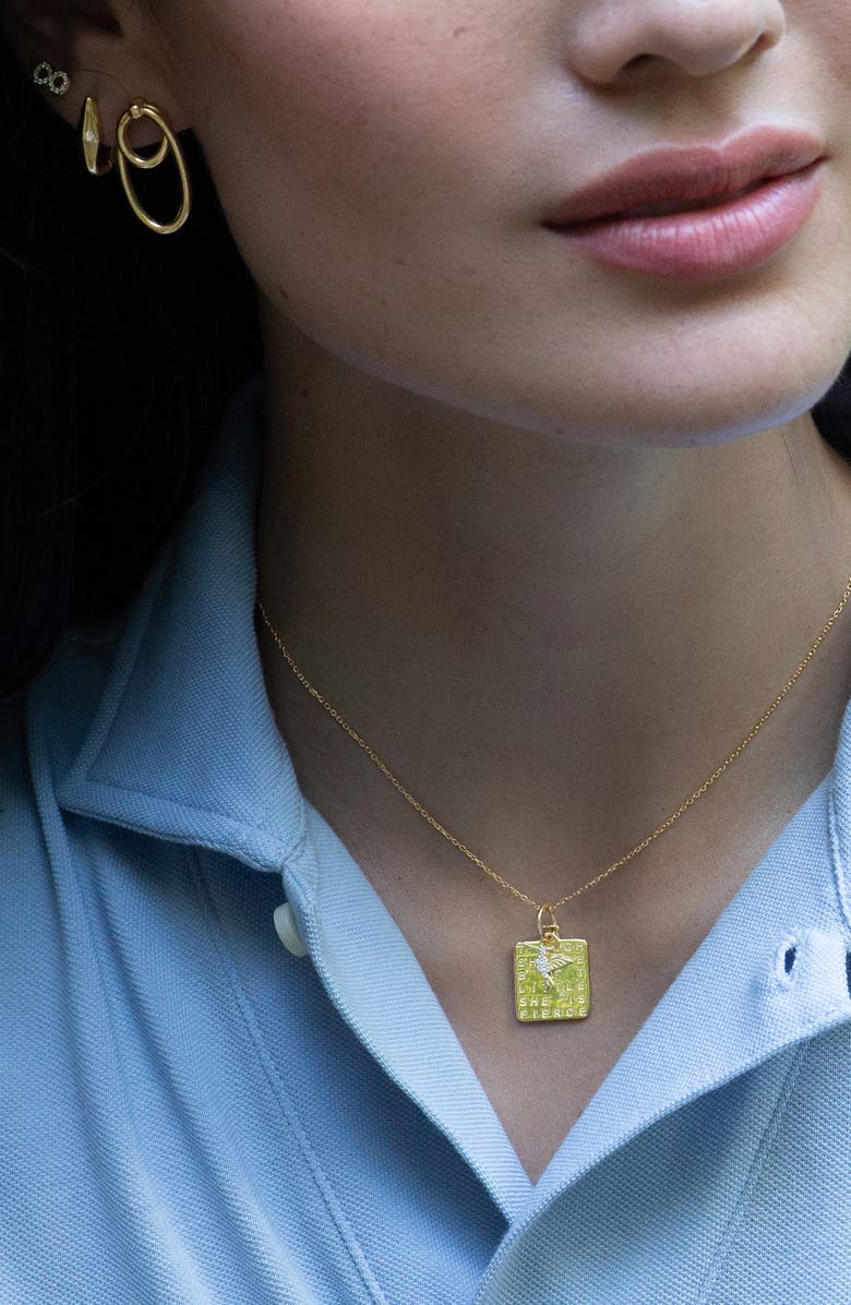 Monica Rich Kosann She is Fierce Pendant Necklace, Alternate, color, Gold