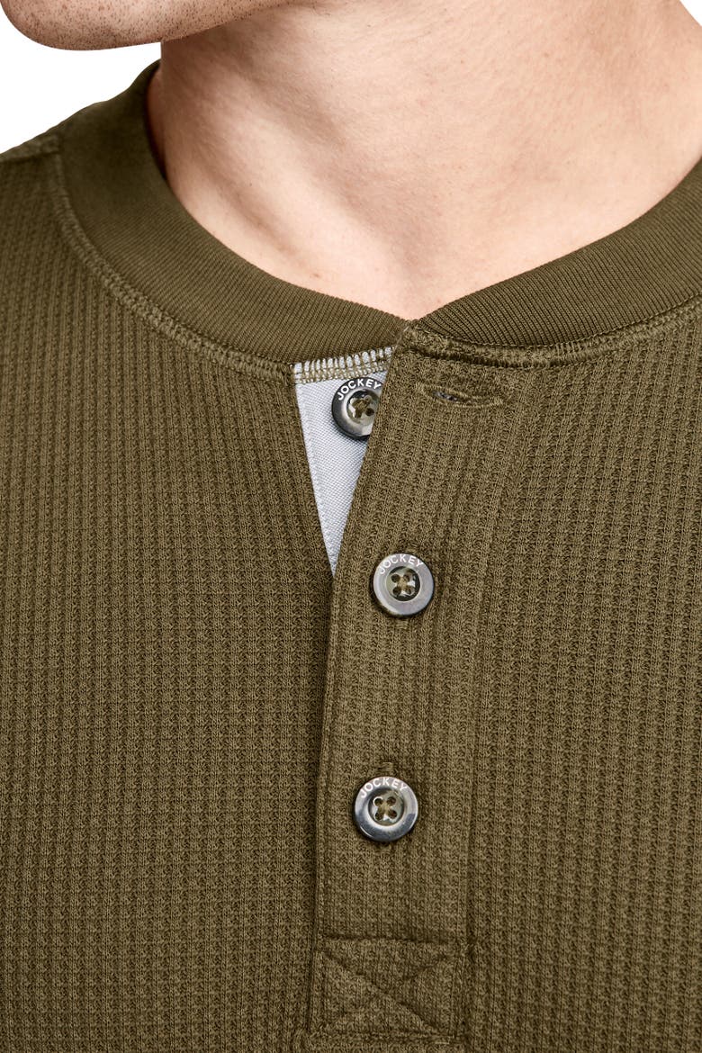Mens Tall Man Long Sleeve Waffle Henley, Alternate, color, North Woods