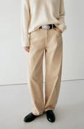 MANGO Scarlet High Waist Straight Leg Pants