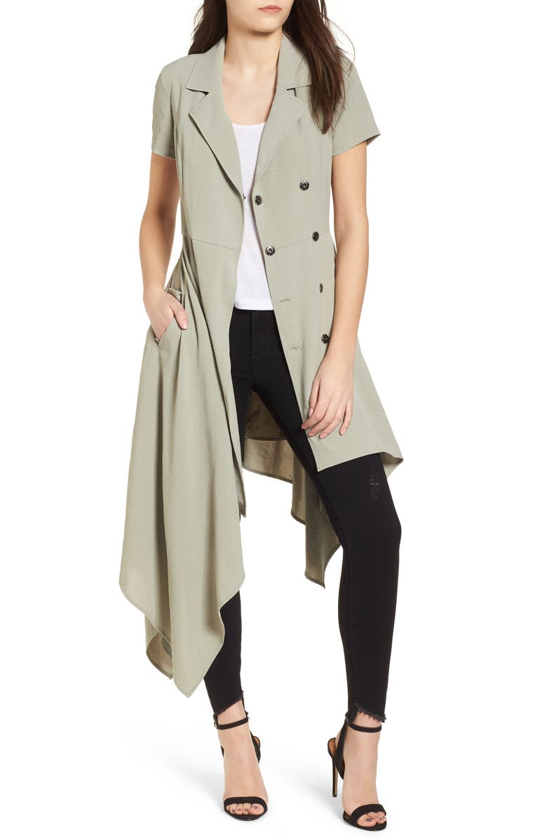 J.O.A. Chriselle x J.O.A. Asymmetrical Trench Dress, Alternate, color, 