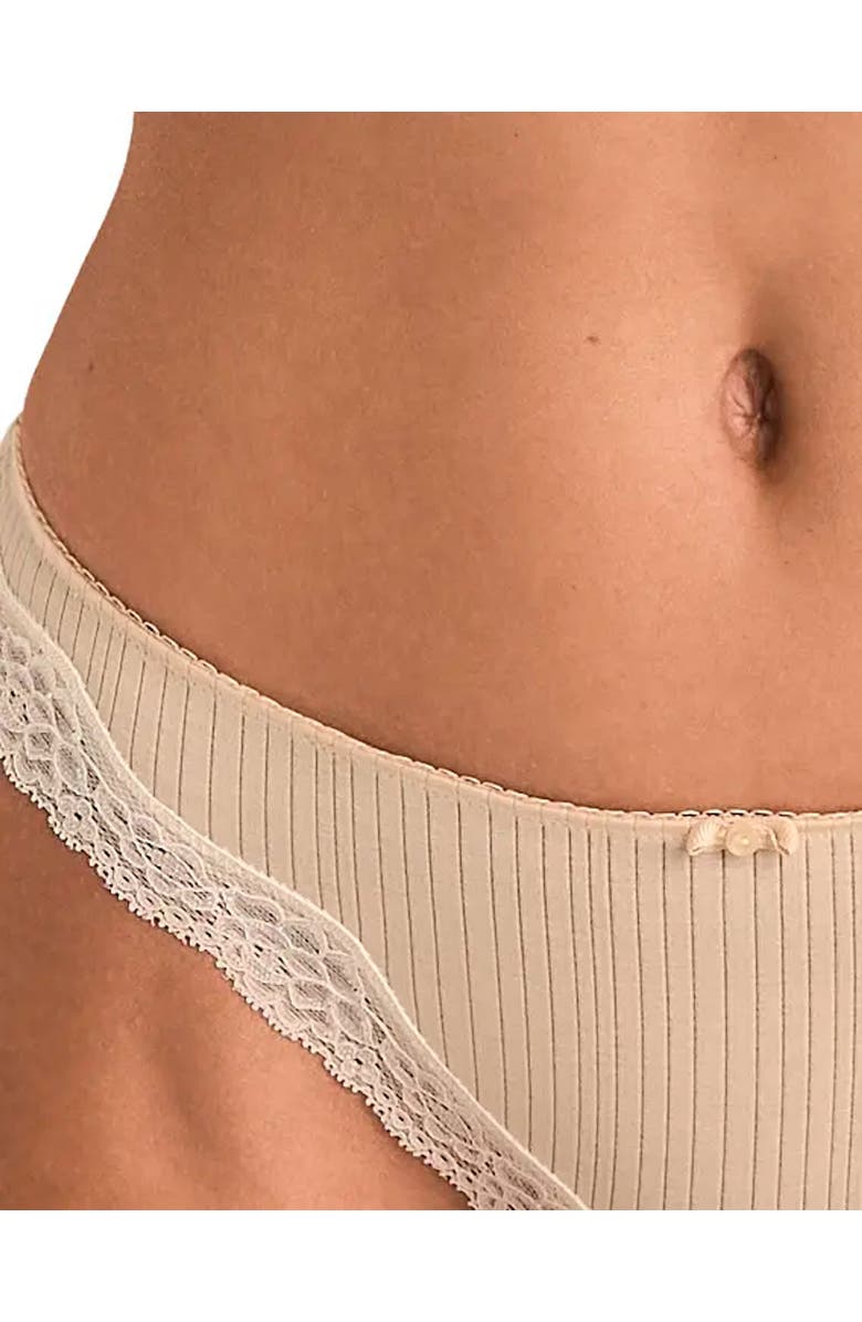 Adore Me Lilou Thong Panties, Alternate, color, Light Beige
