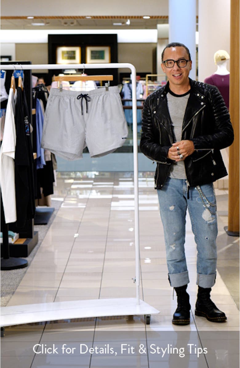 Velvetfish Stripe Seersucker Swim Trunks, sales video thumbnail