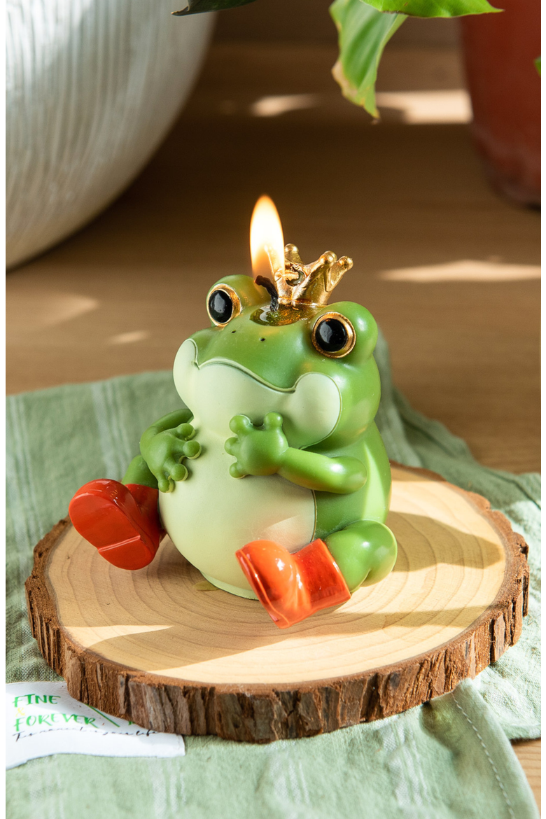 Frog Prince Candle, Alternate, color, Green