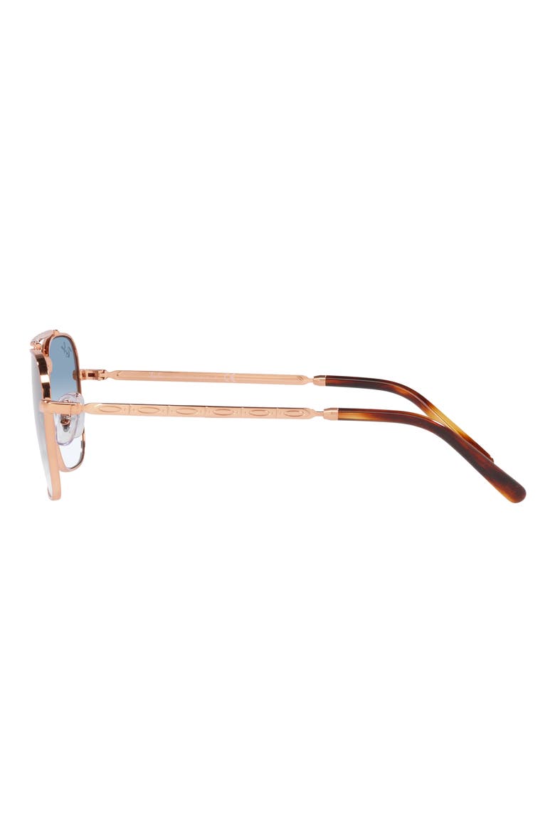 New Caravan 58mm Gradient Square Sunglasses, Alternate, color, ROSE GOLD
