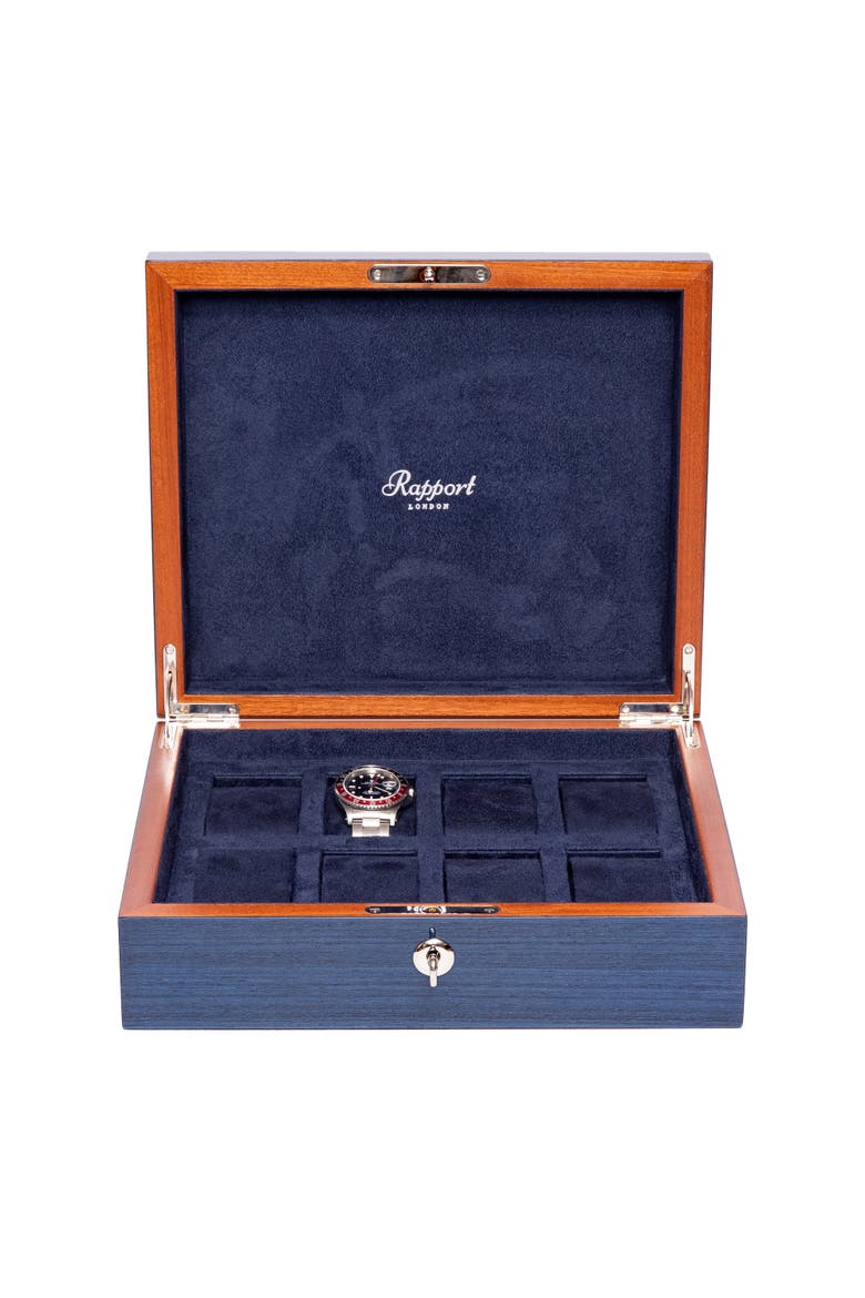 HERITAGE EIGHT WATCH BOX, Main, color, Navy