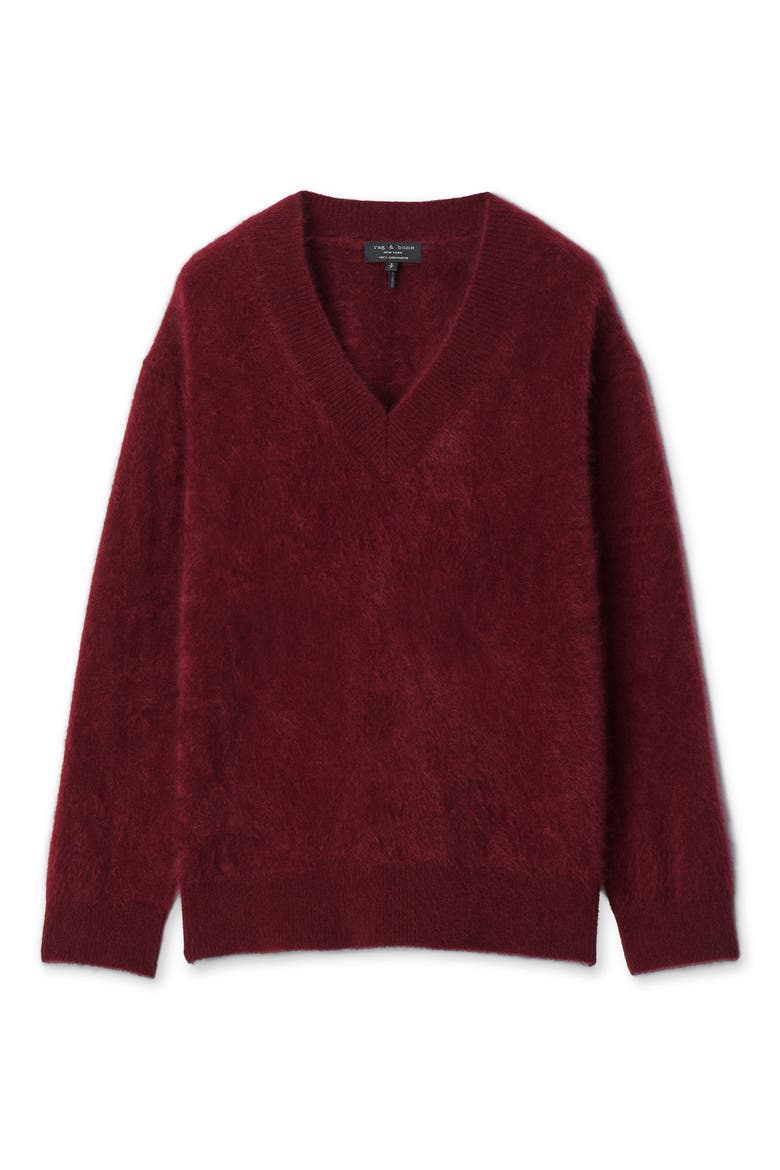 Jada Brushed Cashmere V-Neck Sweater, Alternate, color, PMGT