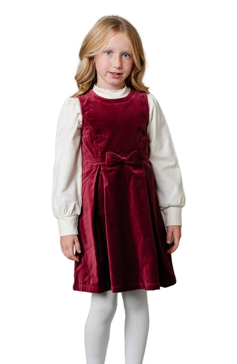 Hope 
Henry Girls
 Bow Front Jumper, Kids, Main, color, Wine Velvet