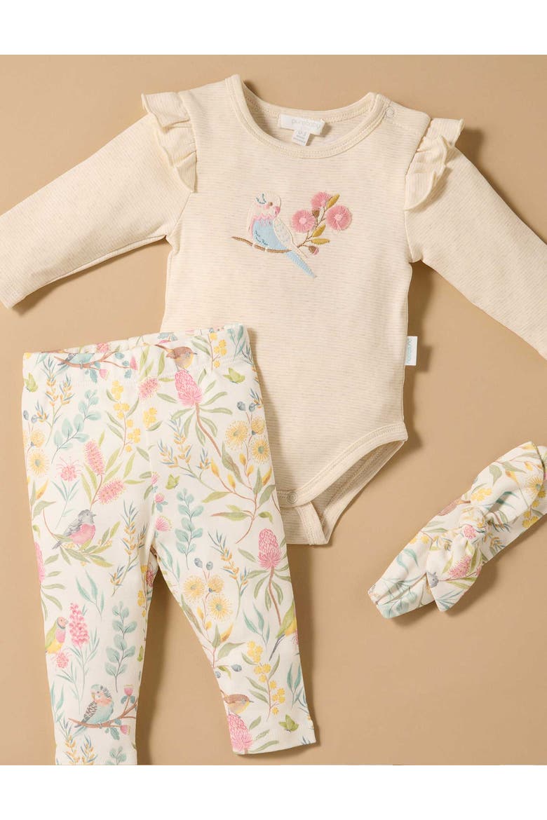 3 Piece Australiana Set with Headband, Alternate, color, Aviary Garden