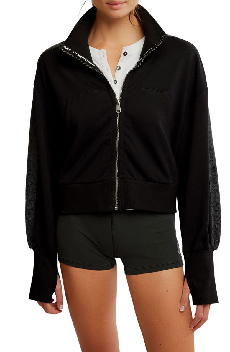 Free People FP Movement High Jump Oversize Zip-Up Jacket, Main, color,