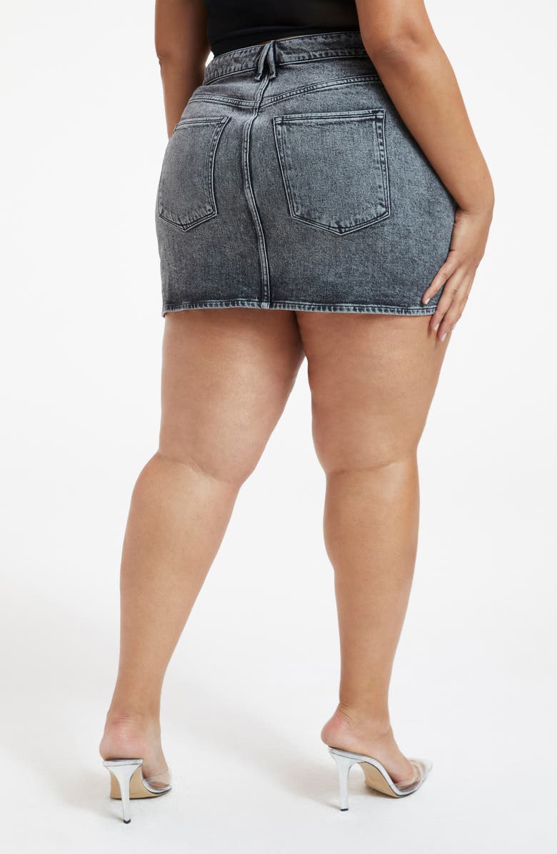 Good American Denim Miniskirt, Alternate, color,