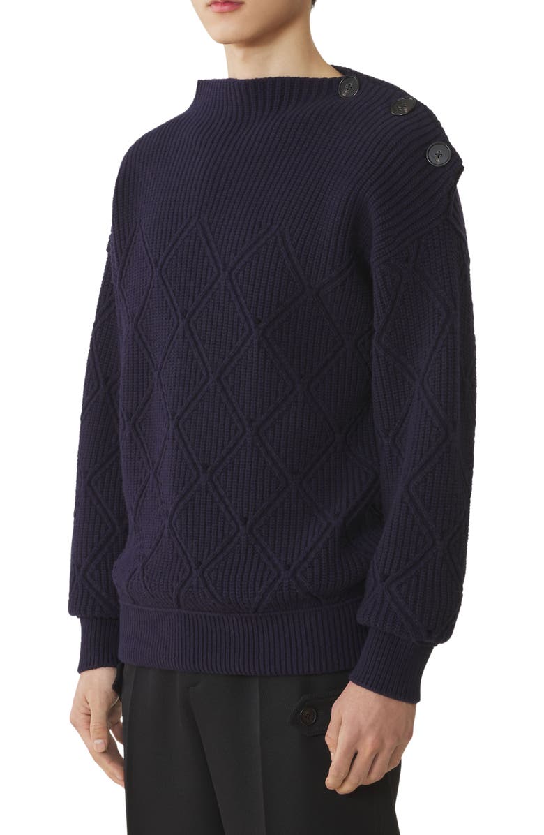 Lanvin Wool Sweater With Diamond Detail, Alternate, color, 