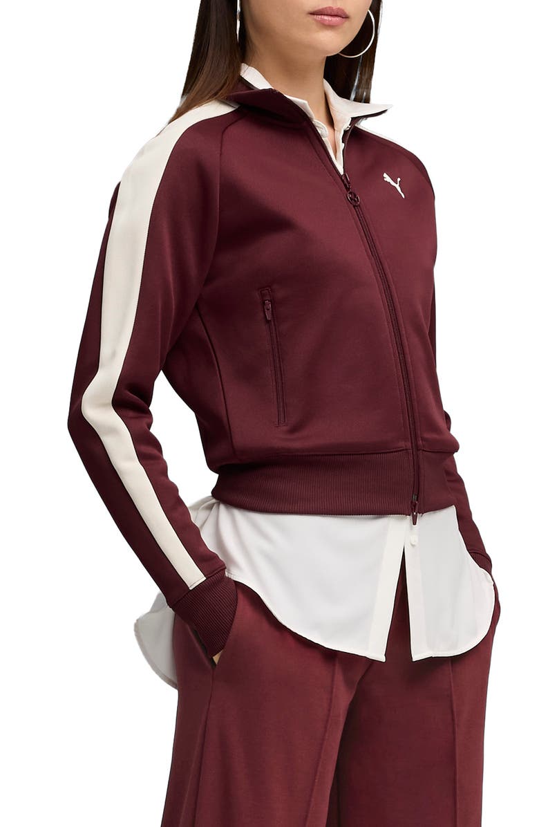 PUMA T7 Always On Track Jacket, Main, color, Ruby Shimmer