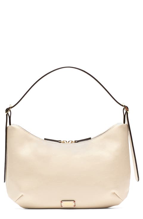 Starr Crinkled Leather Hobo Bag