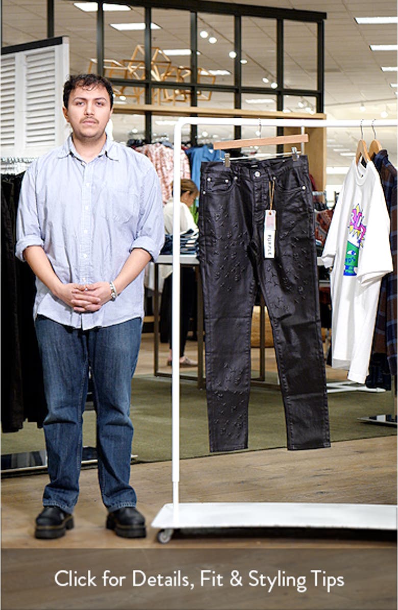 P001 Monogram Embossed Coated Skinny Jeans, sales video thumbnail