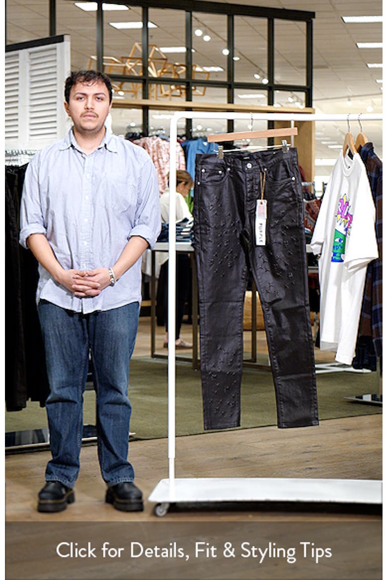 P001 Monogram Embossed Coated Skinny Jeans video