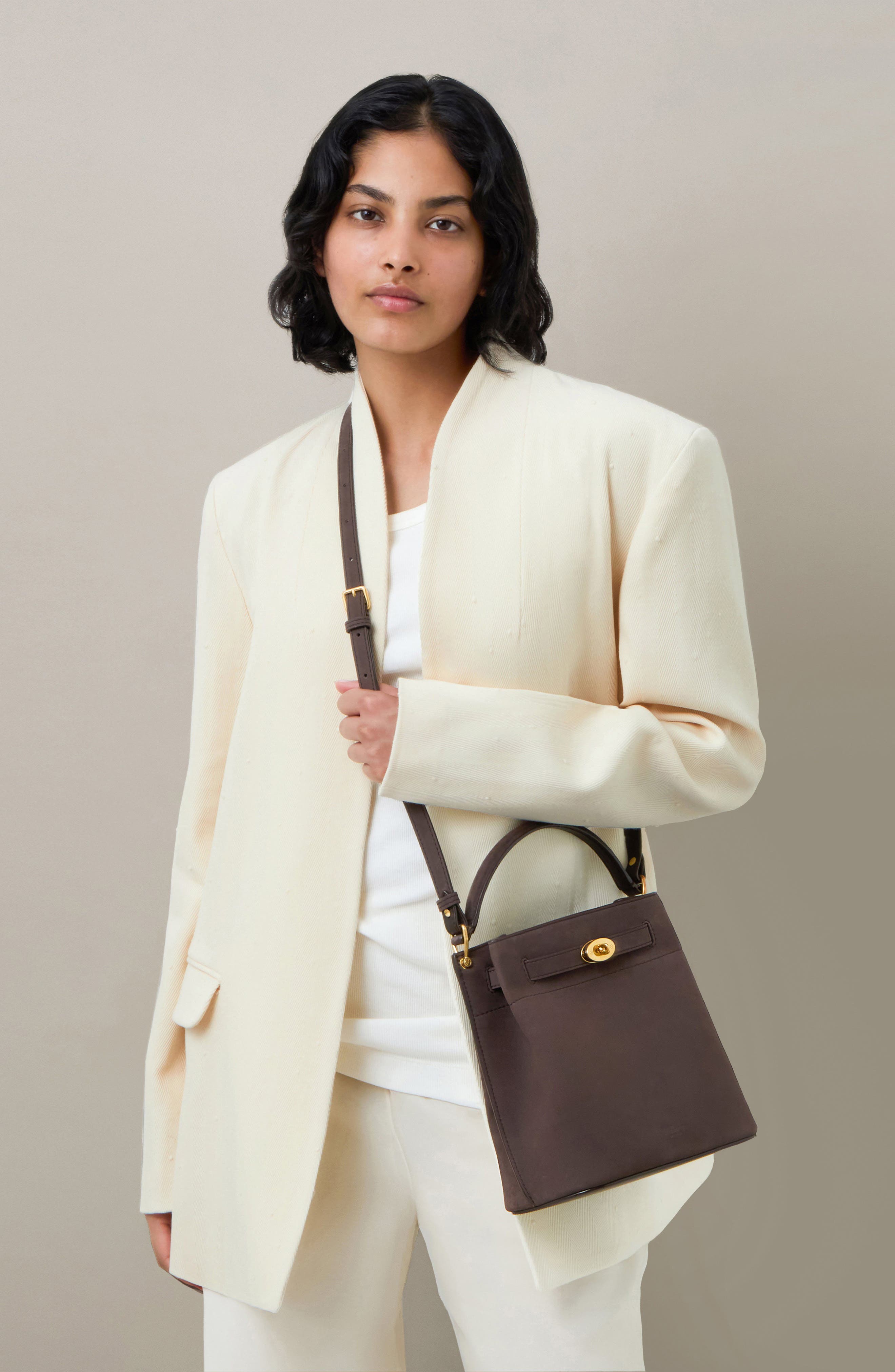 Mulberry Islington Nubuck Leather Bucket Bag, Alternate, color, 