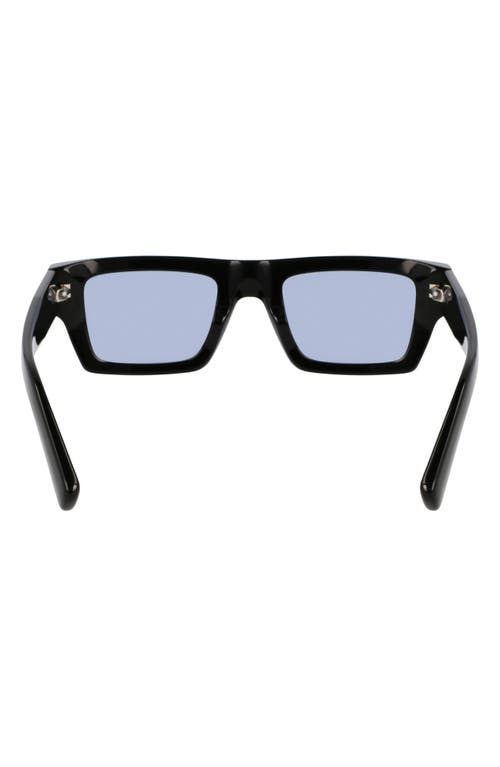 Ferragamo Prisma 50mm Rectangular Sunglasses In Black