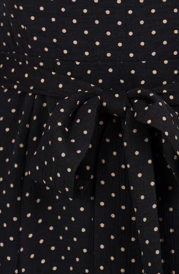 Ettie Polka Dot Long Sleeve Midi Dress