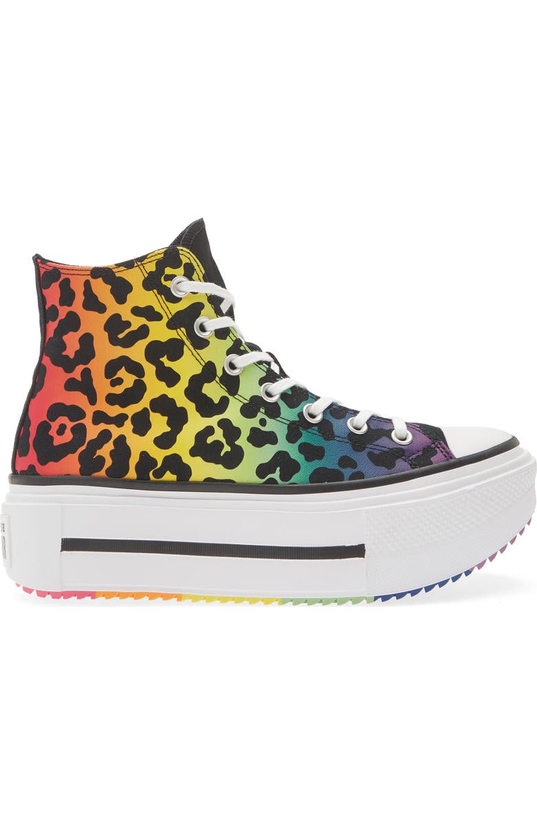 Converse Chuck Taylor All Star Lift Double Stack Canvas High Top Sneaker, Alternate, color, Chaos Fuchsia