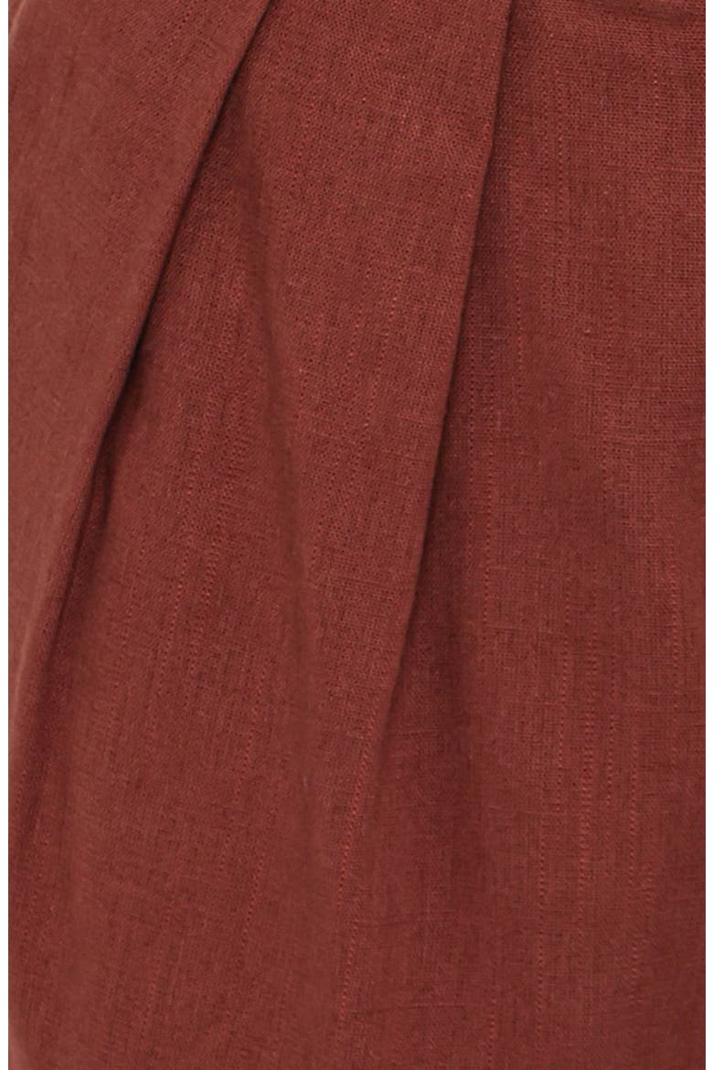 Elinor Pleated Shorts, Alternate, color, BROWN
