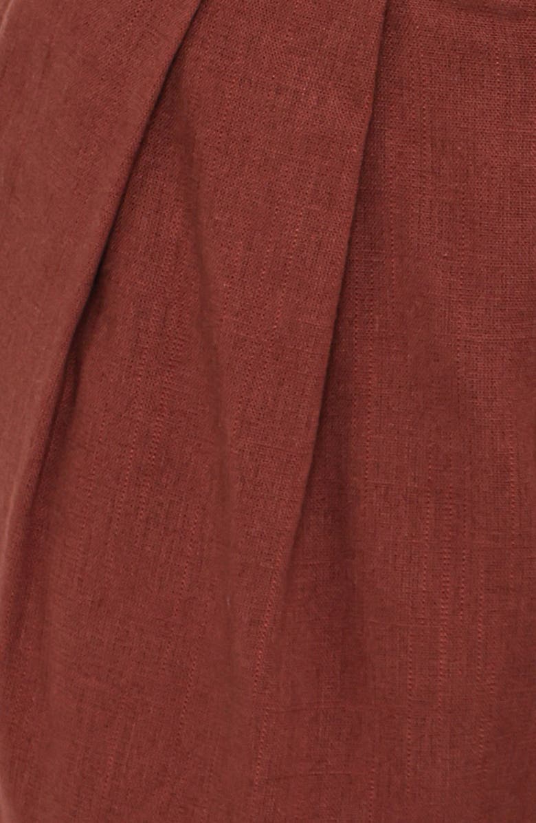 Petal & Pup Elinor Pleated Shorts, Alternate, color, Brown