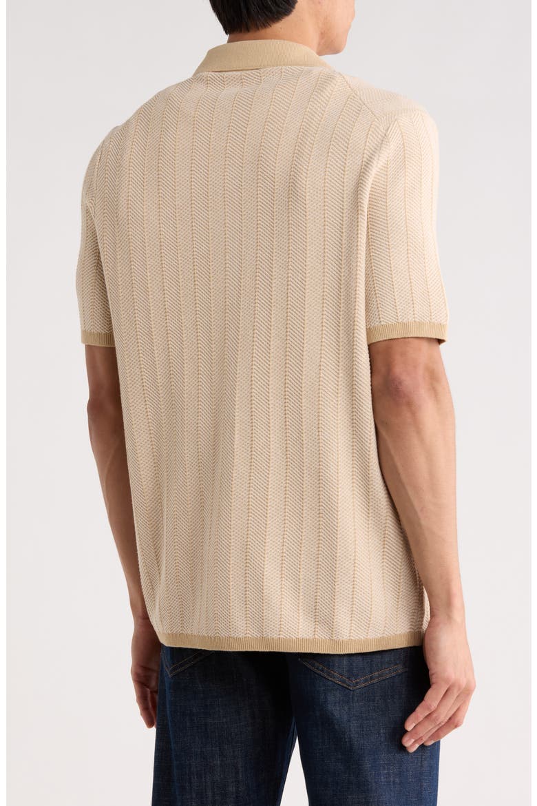 Button-Up Sweater Polo, Alternate, color, TRAVERTINE