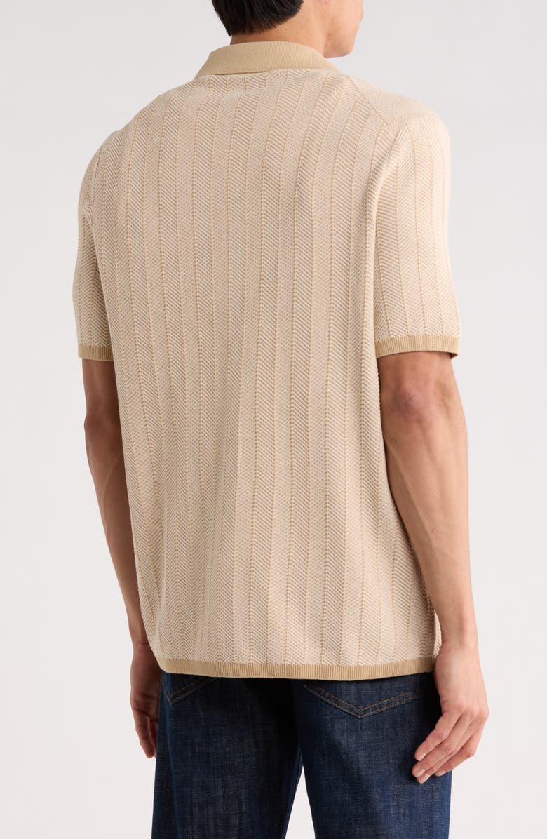 Scotch & Soda Button-Up Sweater Polo, Alternate, color, Travertine