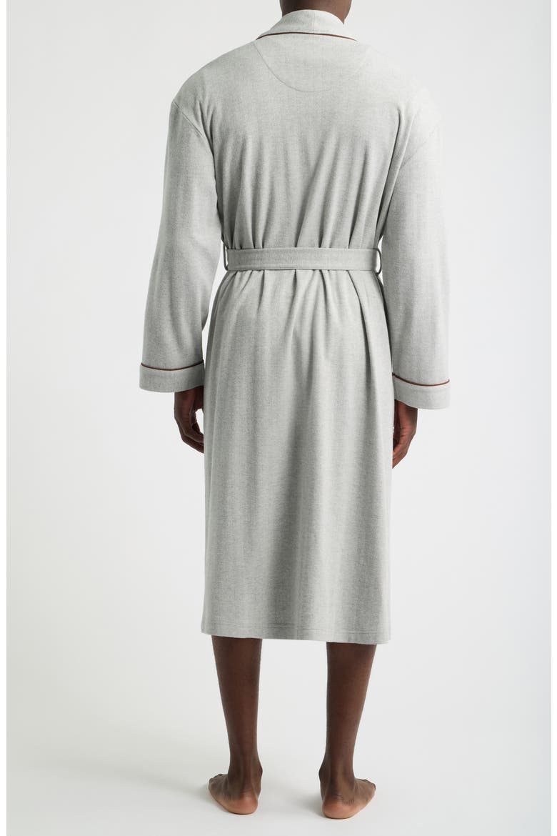 Frosted Herringbone Shawl Robe, Alternate, color, GREY