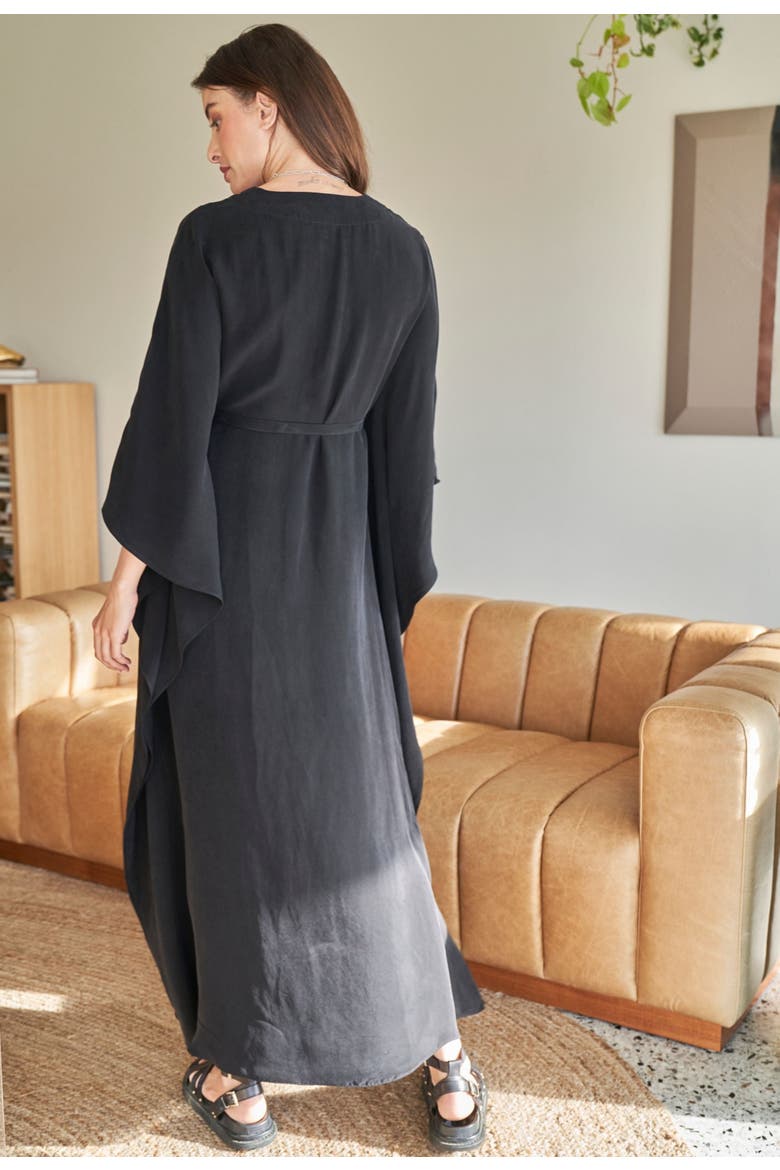 Belted Caftan, Alternate, color, Black