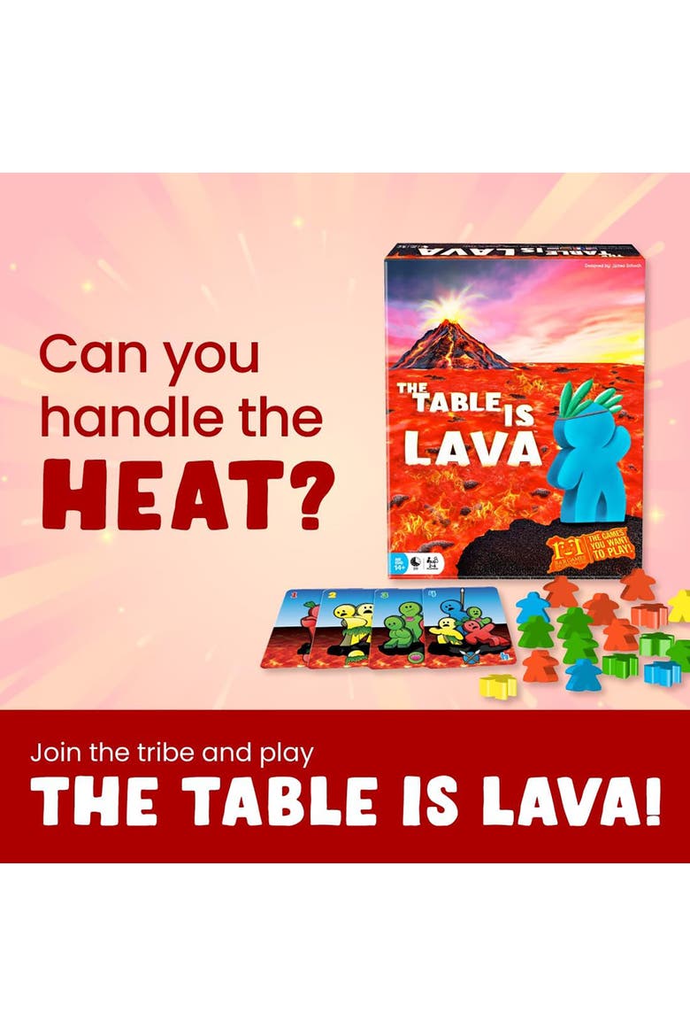 The Table Is Lava R&R Games, Card Throwing Meeple Game, Alternate, color, Multicolored