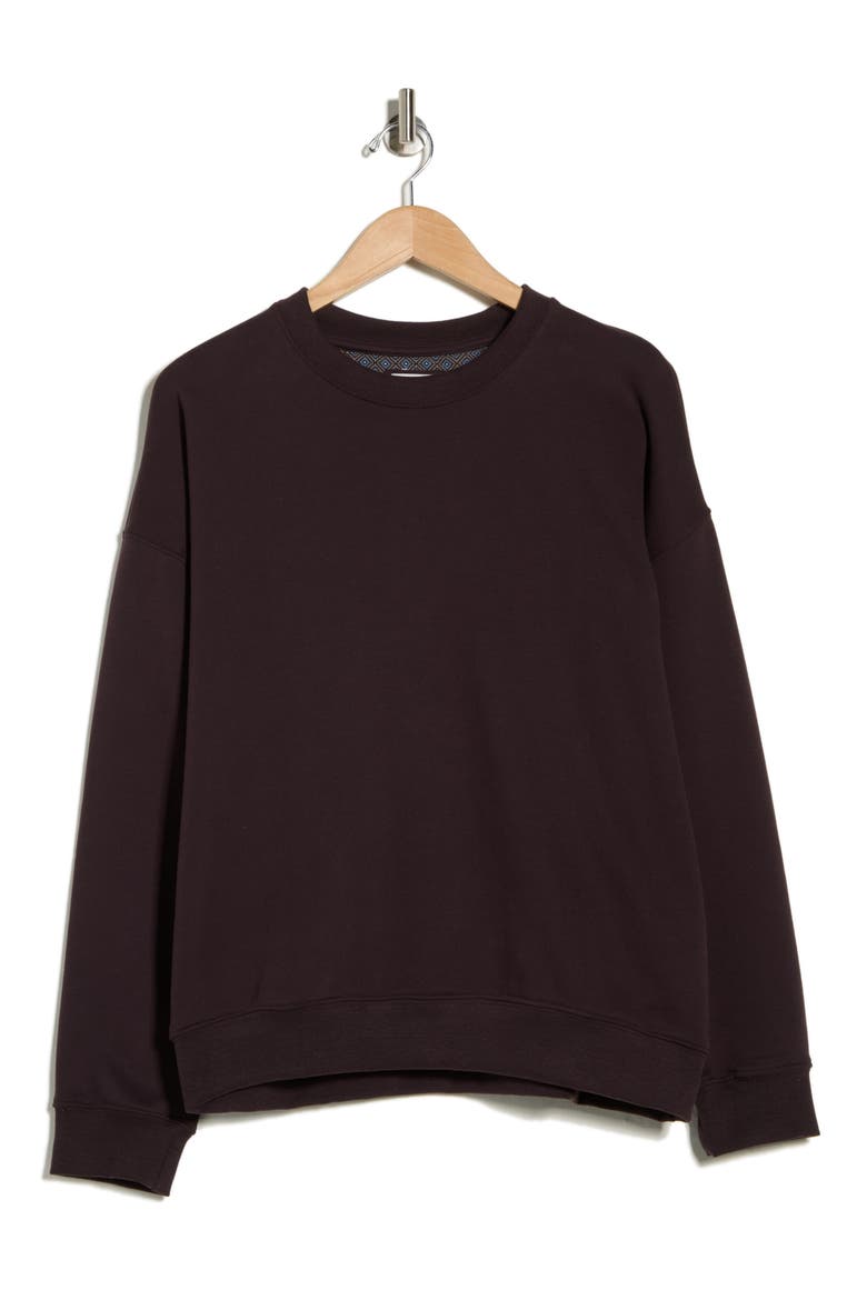 Heavy Crewneck Sweatshirt, Alternate, color, CHOCOLATE